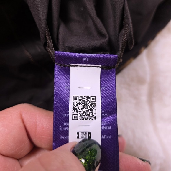 Ralph Lauren Purple Label Daria Ocelot Print Linen Voile Pants Womens 10 $1990 - Picture 2 of 11